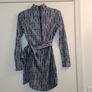 Small Geometric Minidress in black and white from Fashion Nova